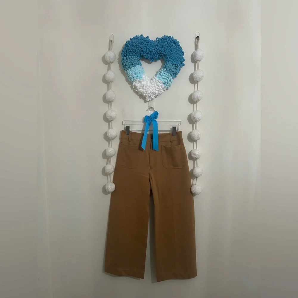 Anthropologie The Colette Cropped Wide Leg Trouser By Maeve: Ponte Edition - Picture 2 of 10